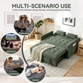 thumbnail image 5 of 3-in-1 Sleeper Sofa with Pull Out Bed,Loveseat Sofa Bed,Modern 2 Seater Convertible Small Couch with Pockets and USB for Living Room Bedroom Apartment (Green, Corduroy), 5 of 8