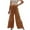 Khaki, variant on Lilgiuy Women's Fashion Casual High Waist Elastic Waist Drawstring Straps Solid Color Ruffle Wide Leg Long Pants Khaki 8(L) Fall Fashion for 2022 Spring Winter