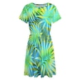thumbnail image 4 of Hawaiian Flowers And Leaves for Background Sundress Short Sleeve Dress Summer Women Clothes Dress for Women Dresses, 4 of 7