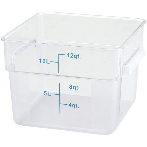 Winco Square Storage Container, 12-Quart,Clear