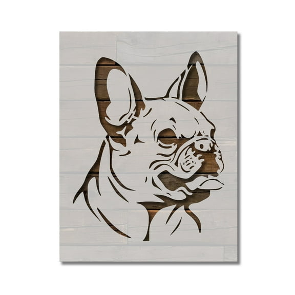 French Bulldog Stencil Template Reusable 8.5 x 11 Inches for Painting on Walls, Wood, Arts and Crafts by Stencilville