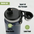 thumbnail image 3 of Ozizo Insulated Blender Bottle, Stainless Steel Shaker Bottle for Powder with Filter and Mixing Ball, 3 of 7