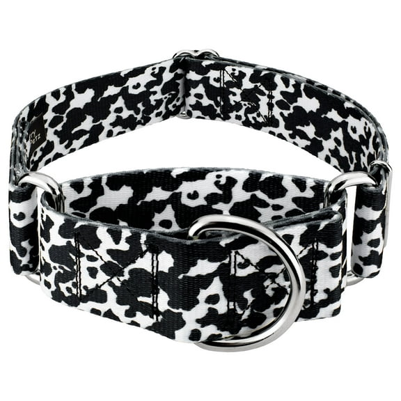 Country Brook Petz® 1 1/2 inch Dairy Cow Martingale Dog Collar, Extra Large
