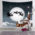 thumbnail image 1 of Tapiz de pared de Navidad Decoración colgante de pared Muñeco de nieve Papá Noel Árbol de Navidad Elemento Impresión digital Tapiz Ropa de cama Tapiz Dormitorio Sala de estar Estilo Sailing Electrónica, 1 of 4