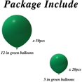 thumbnail image 2 of Set of solid color balloons dark green party decorative balloons,, 2 of 5