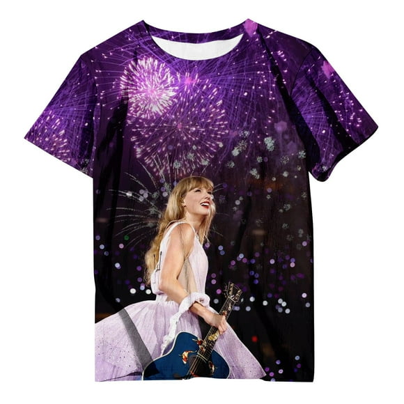 Cyinyin Taylor Swift Merch Country Taylor Swift Music A Lot Going On at The Moment Shirt for Women Letters Graphic Taylor Swift Music City Vacation Shirt Tee Outfits Shirts for Unisex Purple L