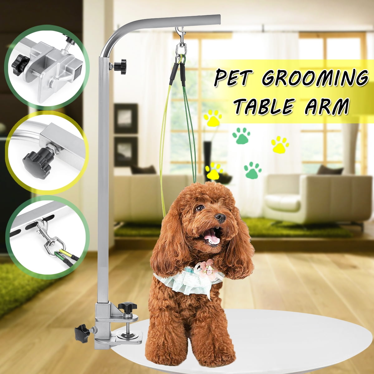 Foldable Pet Dog Grooming Bath Table Adjustable Arm, Pet Beauty Desk