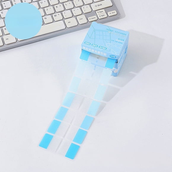 Roiihwy Pull Out Tabs Sticky Index Tabs Post It Tabs, Writable and Repositionable Book Tabs Colored Page Markers Labels for Reading Notes, Books and Classify Files, Blue