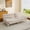 Beige, variant on Ebello Convertible Futon Sofa Bed, Fabric with 3-Position Reclining Backrest and Adjustable Armrests for Living Room Apartment Office, Gray