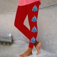thumbnail image 2 of YOIAVAIOY Leggings de Noël pour Femmes Mode Xmas Pantalons de Yoga Décontractés Doux comme du Beurre Collants de Détente Rouges P, 2 of 6