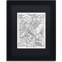 Trademark Fine Art "Mixed Coloring Book 63" Canvas Art by Kathy G. Ahrens, Black Matte, Black Frame