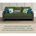 thumbnail image 3 of Textured Solid Artichoke Green Deep Seating Cushion Set, 3 of 8