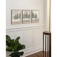 thumbnail image 5 of SHENIFY Green Misty Foggy Pine Tree Wall Art 16x24in3pcs Natural Framed Watercolor Nature Abstract Forest Wall Decor Minimalist Rustic Painting Home Decor, 5 of 7