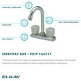 thumbnail image 3 of Elkay 4" Centerset Deck Mount Faucet with Gooseneck Spout and Clear Crystalac Handles Chrome, 3 of 3