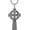 B01-Silver, variant on Celtic Cross Necklace for Men 925 Sterling Silver Irish Celtic Knot Cross Pendant Necklaces Jewelry, w/Stainless Steel Chain 22'' + 2''
