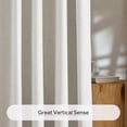 thumbnail image 2 of NICETOWN 100% Blackout Curtains, Pinch Pleated Linen Blend Curtains with Hooks Thermal Sound Reducing Drapes for Bedroom/Living Room, W34 x L84, Cream, 2 Panels, 2 of 8