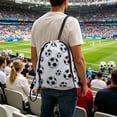 thumbnail image 4 of Mochila con cordón para fútbol – Bolsa de almacenamiento deportiva portátil con cierre de cordón para equipo, entrenamientos y viajes., 4 of 6