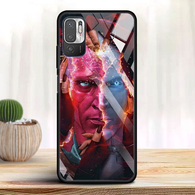 Case For Xiaomi Redmi Note 9S 10 Pro 9 8Pro K40 7 8T 9C 8 9T 9A 8A Tempered Glass Phone Cover Shell Wanda Vision Comics Marvel