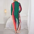 thumbnail image 5 of Disketp Pajamas Set Long Sleeve Sleepwear Womens Button Down Nightwear Pj Sets-Vertical Stripes, 5 of 9