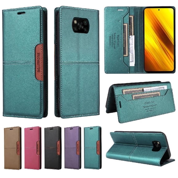Case for FOXDOCK Xiaomi Poco X3 NFC RFID Blocking Wallet Flip Cover Shockproof