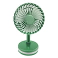 thumbnail image 1 of Ventilador portátil de doble cabezal, miniventilador de escritorio plegable USB para estudiantes y oficinas, modelo 049, diseño redondo verde, 1 of 5