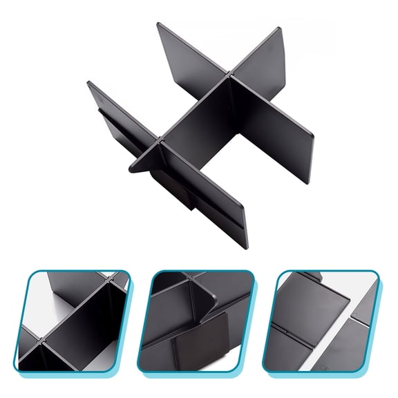 Mobutofu Black ABS Car Console Organizer 1-Pack Center Console Divider Plate with Matte Finish for Vehicle Storage