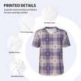 thumbnail image 4 of Daiia Purple Floral Gingham Check Plaid Mens Baseball Jersey Button Down Shirts Short Sleeve Sports Uniforms-4X-Large, 4 of 9