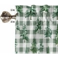thumbnail image 5 of Green Plaid Christmas Tree Kitchen Curtain 2 Panels Tiers Curtains 24 Inch Length, Watercolor Xmas Tree Curtains Rod Pocket Curtains Window Drapes Treatment Window Cafe Curtains, 5 of 5