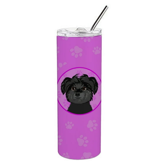 Shih-Tzu Black Stainless Steel 20 oz Skinny Tumbler 3 in x 8.25 in