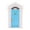 Blue, variant on Dollhouse Door Bright Color Beautifully Realistic Colorful Exquisite Decorative Lightweight Miniature Wooden Door Furniture Model Scene Prop