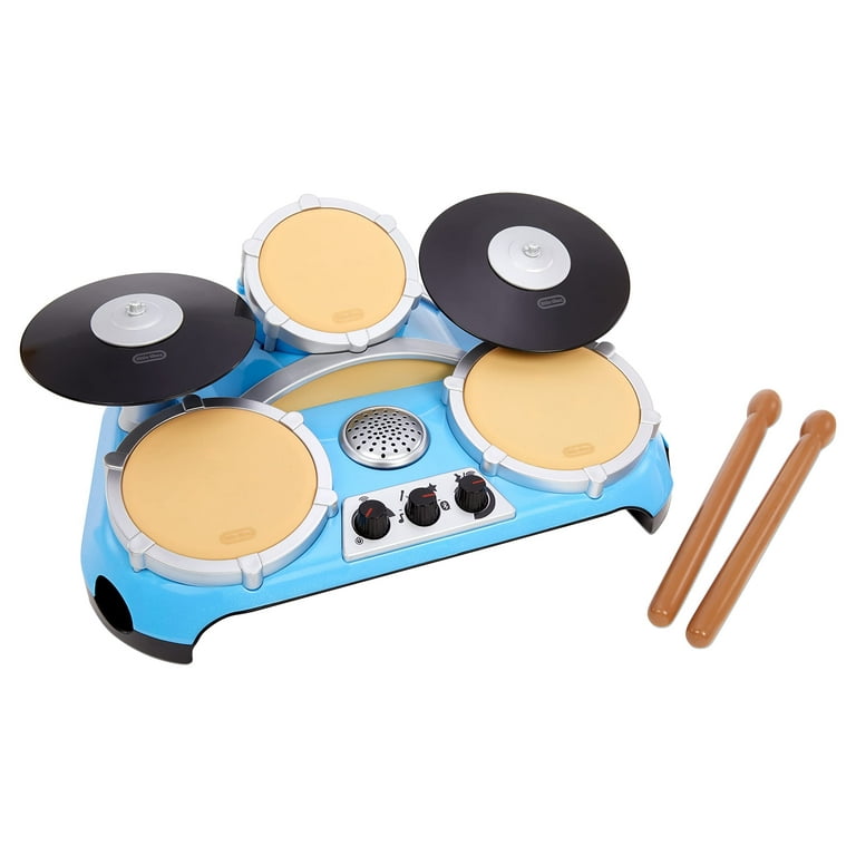 Little Tikes My Real Jam Drum Set, Toy Drums with Drumsticks and