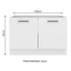 thumbnail image 3 of Mueble Inferior de Cocina MADESA Agata 2 Puertas 120 cm Blanco, 3 of 7