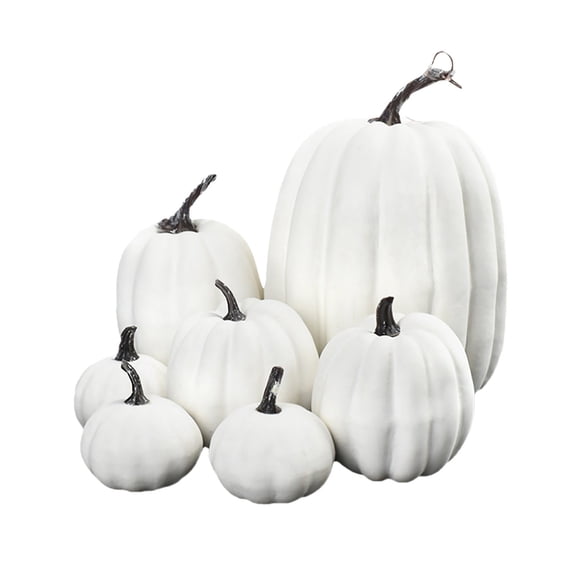 Pattern 7 Pumpkins White Halloween Fall Decoration Garden