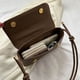 thumbnail image 2 of Bolso de axila para mujer Bolso de compras simple de color sólido retro de cuero de PU (marrón), 2 of 6