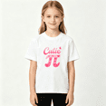 thumbnail image 2 of Cutie Pi Math Girls Graphic Tee, Funny Leopard School Day 100% Cotton Kids Short Sleeve T-Shirt, 2 of 5
