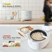CUCKOO Micom Rice Cooker 6-Cup Uncooked / 12-Cup Cooked with Nonstick Inner Pot, Versatile Rice Maker with 9 Menu Options, Fuzzy Logic Technology, Auto Clean, Quick Rice Mode, White (CR-0675FW)