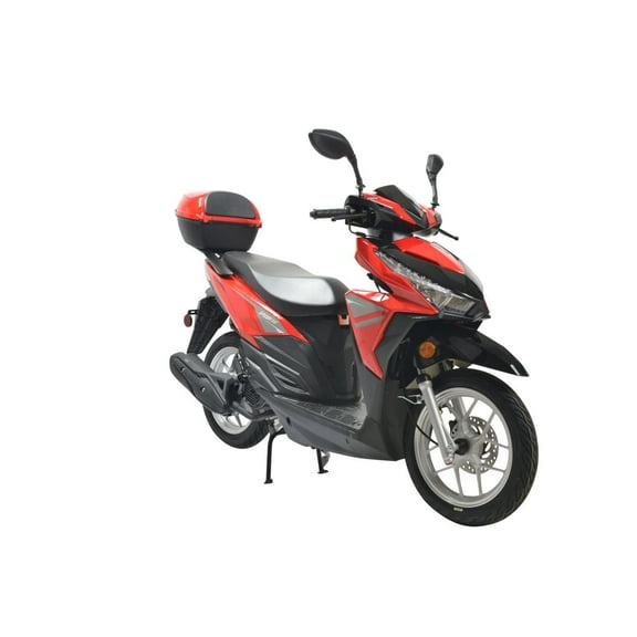 HHH Spider 200 Scooter EFI Fuel Injected Street Legal Scooter with 14" Rims (Red)