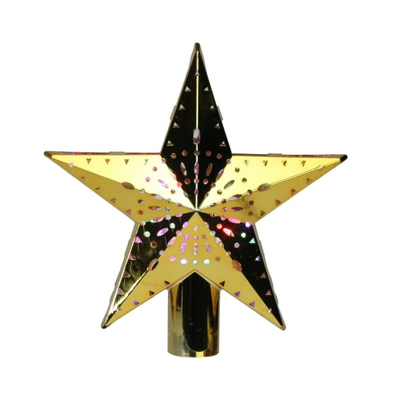 Mr. Christmas Surmatelas de Sapin de Noël Kaléidoscope Doré Éclairé 11.5 Pouces - Lumières LED Multicolores