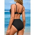 thumbnail image 6 of Sociala Women Ruched Two Piece Swimsuit Knot Twist Bikini Set V Cut Bathing Suits 2026 Swimwear, 6 of 7