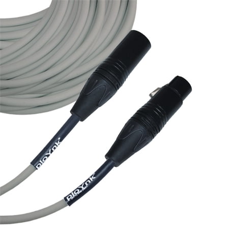 Gray Male To Female XLR Microphone Cable - 90 Ft Long