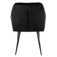 thumbnail image 2 of Elama 2 Piece Velvet Tufted Chair in Black with Black Metal Legs, 2 of 9