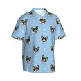 thumbnail image 3 of Xecao Corgi Dog print Hawaiian shirt - a stylish short-sleeve button-down for men, perfect for casual beach and tropical outings., 3 of 9