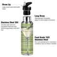 thumbnail image 3 of Yayeee 33oz Insulated Water Bottle Double Wall Stainless Steel with Flip Straw Lid, Green Martini Glass, 3 of 7