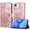 Rosegold, variant on Allytechgroup Case for iPhone 16e with Credit Card Slot, PU Leather RFID Blocking Flip Wallet Phone Case Stand Shockproof Protective Back Cover for iPhone 16e, Rosegold