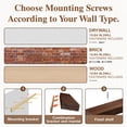 thumbnail image 7 of 60 inch Rustic Handcrafted Solid Mantel Shelf for Over Fireplace - Wall Mounted Floating Mantel Shelf with Invisible Brackets, 7 of 7