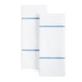 Clorox Antimicrobial Kitchen Towel Set, White/Navy Blue, 2 Piece