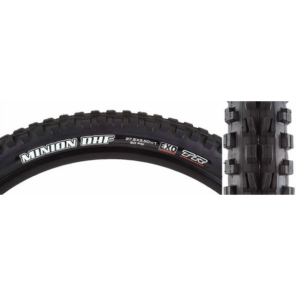 Maxxis Minion DHF Tire - 26 x 2.5, Tubeless, Folding, Black, Dual, EXO, Wide Trail