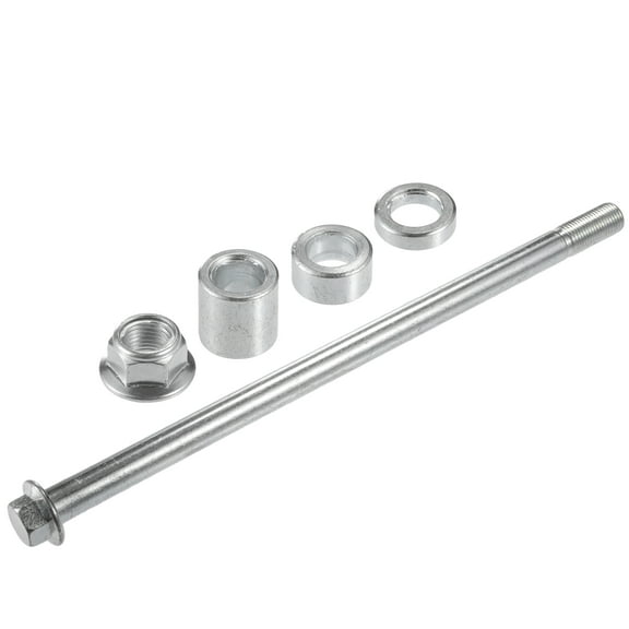 1 Set Front Rear Axle with Bushing and Screw Bolt M12 235mm Dirt Bike Scooter ATV Wheel Axle Silver Tone