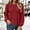 A24 Red, variant on Xdegoge Women's Long Sleeve Peplum Blouse Crewneck Smocked Tiered Babydoll Shirts Casual Flowy Tunic Tops Cute Fall Clothing