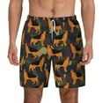thumbnail image 2 of Picia German Shepherd Dog pattern Mens Swim Trunks with Compression Liner Stretch Beach Shorts Quick Dry with Zipper Pockets No-Chafing Board Shorts-3X-Large, 2 of 9